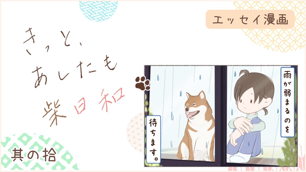 柴犬との暮らしをエッセイ漫画で紹介。『きっと、あしたも柴日和』の第10話。アイキャッチ